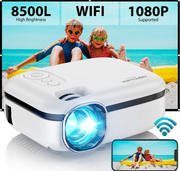 Videobeam Proyector DBPOWER RD823 Wifi HD 5000 Lúmenes + MALETIN